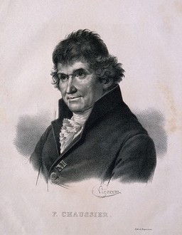 François Chaussier. Lithograph by P. R. Vignéron.
