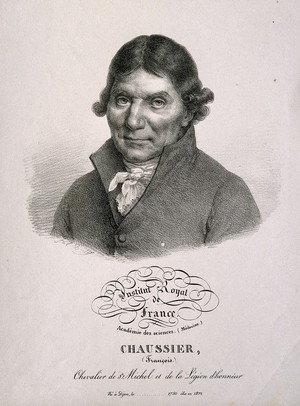 view François Chaussier. Lithograph by J. Boilly.