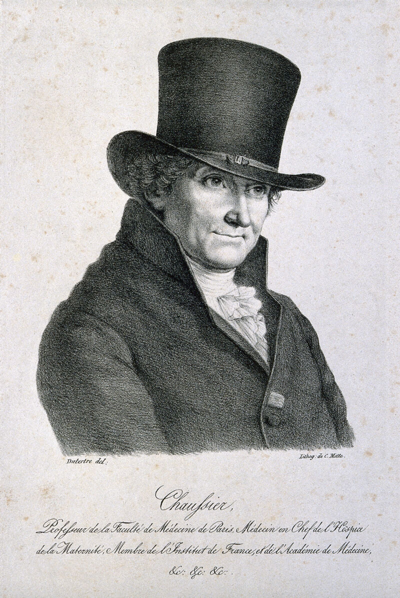François Chaussier. Lithograph by C. Motte after Dutertre., by André Dutertre