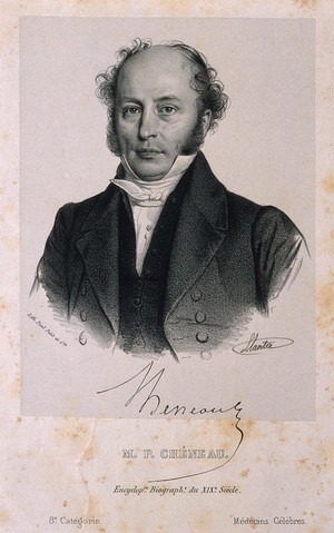 view Philippe-Nicolas Chéneau. Lithograph by J.F.G. Llanta.