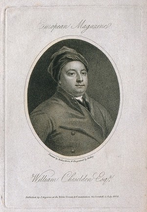 view William Cheselden. Stipple engraving by W. Ridley, 1804, after J. Richardson.