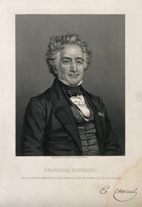 Michel Eugène Chevreul. Engraving by C. Cook after A. Maurin.