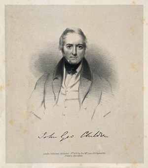 view John George Children. Lithograph by W. Drummond, 1835, after E. U. Eddis.