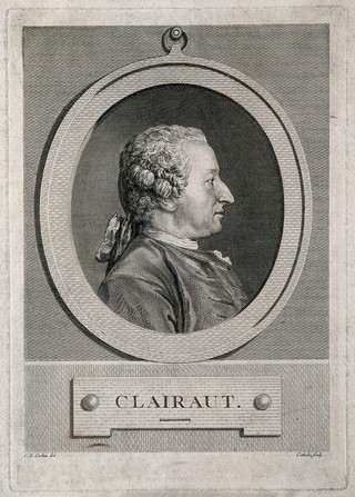 Alexis Claude Clairaut. Line engraving by L. J. Cathelin after C. N. Cochin.