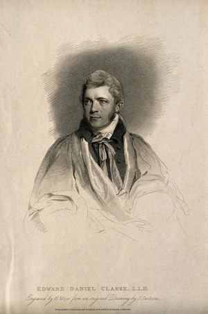 view Edward Daniel Clarke. Stipple engraving by H. Meyer, 1814, after J. Jackson.
