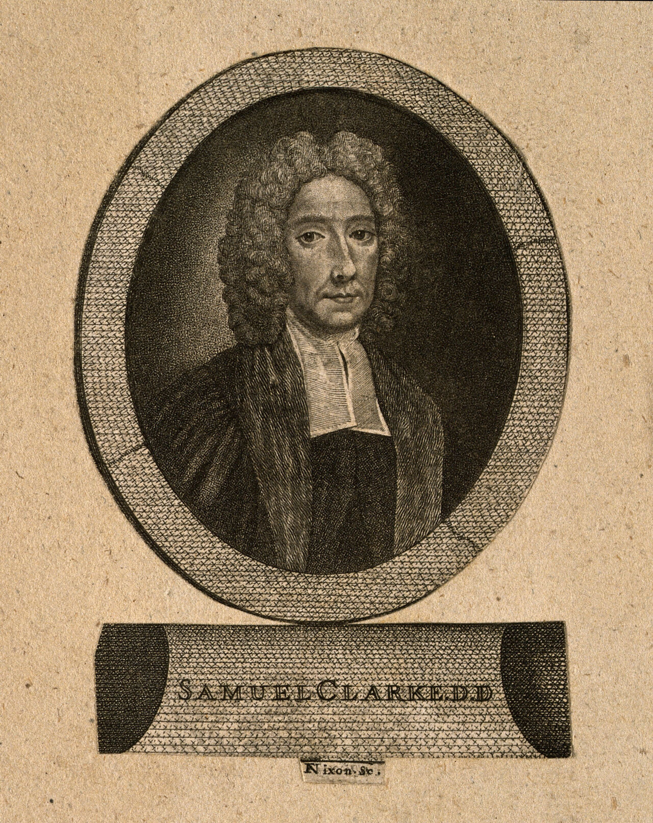 Samuel Clarke. Stipple engraving by Nixon after T. Gibson., by Thomas Gibson