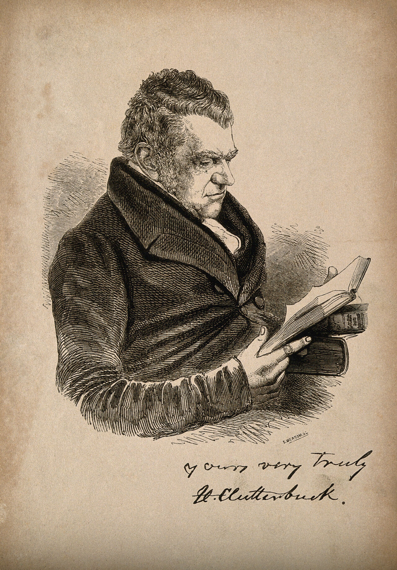 Henry Clutterbuck. Wood engraving by G.S. Measom., by George Samuel Measom