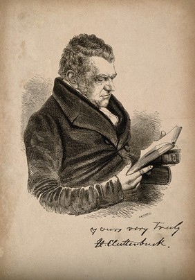 Henry Clutterbuck. Wood engraving by G.S. Measom.