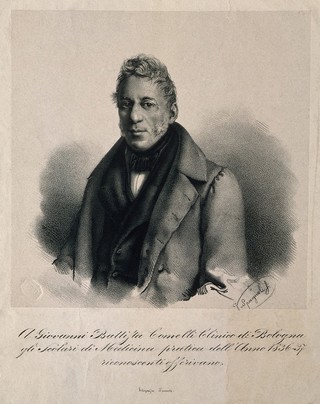 Giovanni Battista Comelli. Lithograph by F. Spagnoli.