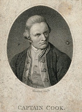 James Cook. Stipple engraving by J. Thomson, 1794, after Sir N. Dance-Holland, 1776.