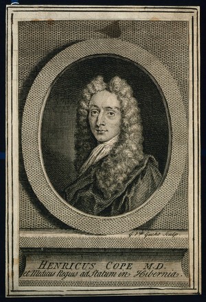 view Henry Cope. Line engraving by G. van der Gucht, 1736.