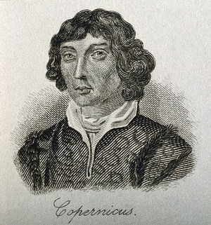 view Nicolaus Copernicus. Line engraving.