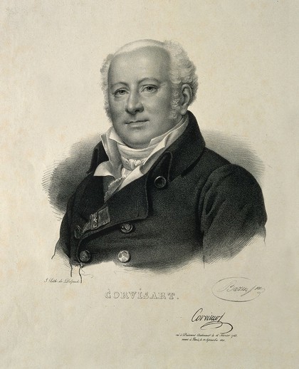 Jean-Nicolas, Baron Corvisart. Lithograph by C.L. Bazin (Bazin le jeune) after F.P.S. Gérard.