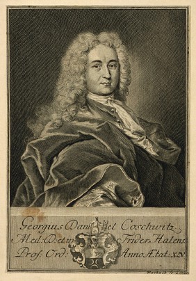 Georg Daniel Coschwitz. Line engraving by J.F. Rosbach.