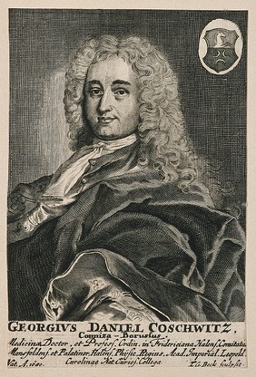 Georg Daniel Coschwitz. Line engraving by J.G. Beck.