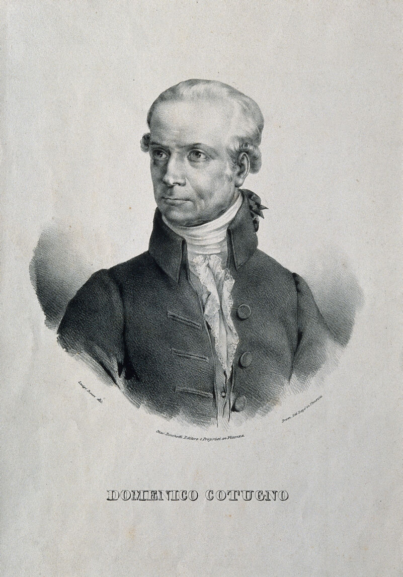 Domenico Cotugno. Lithograph by L. Rossi., by Luigi Rossi