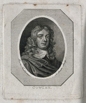 view Abraham Cowley. Line engraving by A. Smith after W. Faithorne after Sir P. Lely.