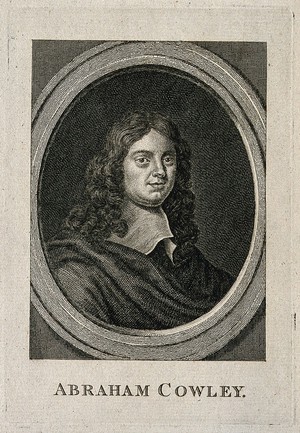 view Abraham Cowley. Line engraving after Sir P. Lely.