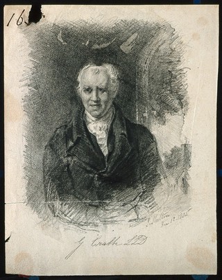 George Crabbe. Pencil drawing by E. Hulton, 1835.