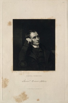 Samuel Crompton. Stipple engraving by J. Morrison after C. Allingham.