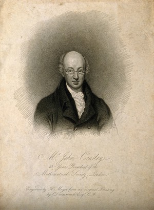 view John Crosley. Stipple engraving by H. Meyer after S. Drummond.