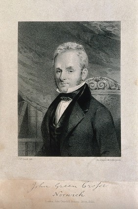 John Green Crosse. Lithograph by Downes.