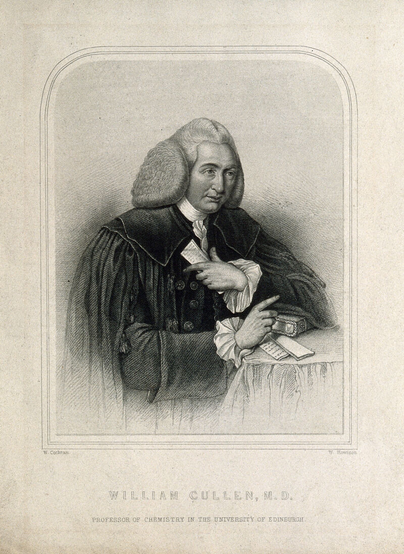 William Cullen. Stipple engraving by W. Howison, 1847, after W. Cochrane., by William Cochran