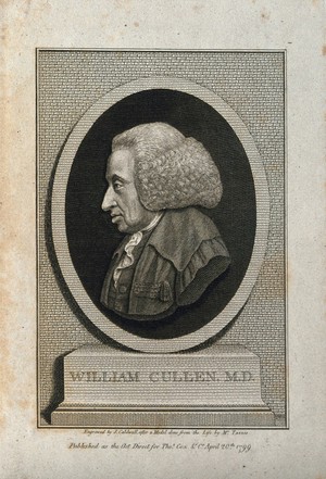 view William Cullen. Line engraving.