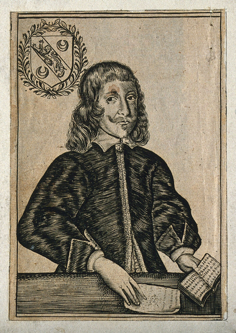 Nicholas Culpeper. Line engraving, 1652. Collection