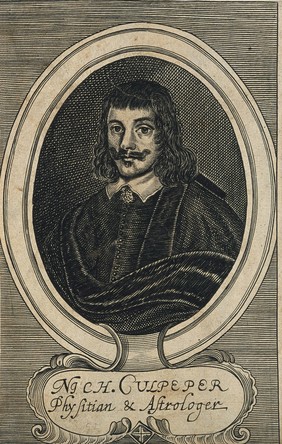 Nicholas Culpeper. Line engraving, 1655.