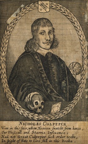 Nicholas Culpeper. Line engraving, 1659.