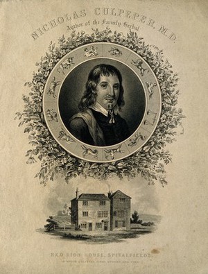 view Nicholas Culpeper. Engraving, 1827.