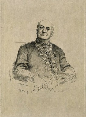 Bernard Cuneo. Etching by E. van Muyden.