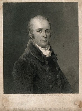 James Currie. Stipple engraving by J. Brain after T. Hargreaves.