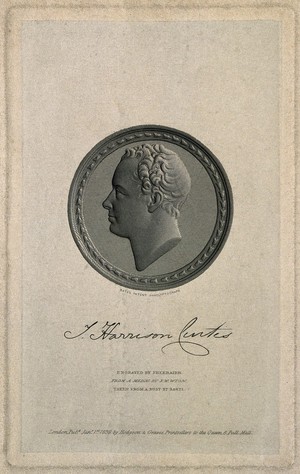 view John Harrison Curtis. Line engraving by A. R. Freebairn, 1839, after E. W. Wyon after P.A. Sarti.