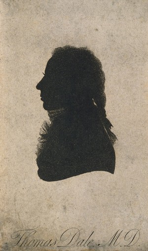 view Thomas Dale. Silhouette, 1816.