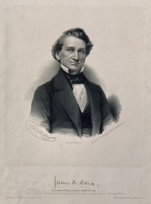 view James Dana. Lithograph by R. Hoffmann, 1857, after M. B. Brady.