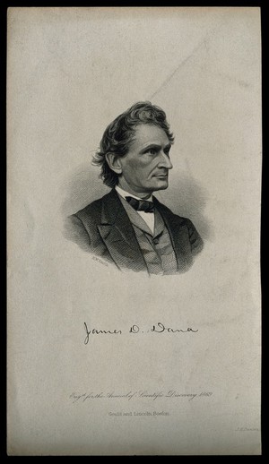 view James Dana. Stipple engraving by H. W. Smith, 1869.