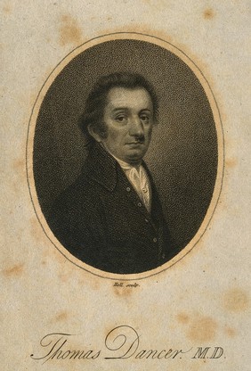 Thomas Dancer. Stipple engraving by Holl.