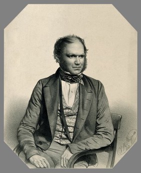 Charles Robert Darwin, aged 40. Lithograph by T. H. Maguire, 1849.