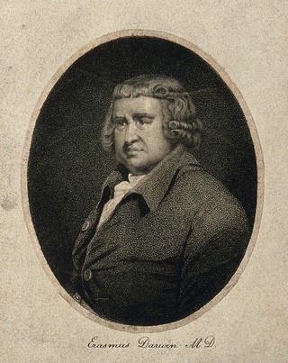 Erasmus Darwin. Stipple engraving after J. Wright.