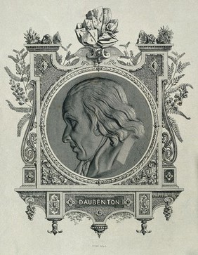 Louis-Jean-Marie Daubenton. Line engraving by A. Féart, 1854, after himself.