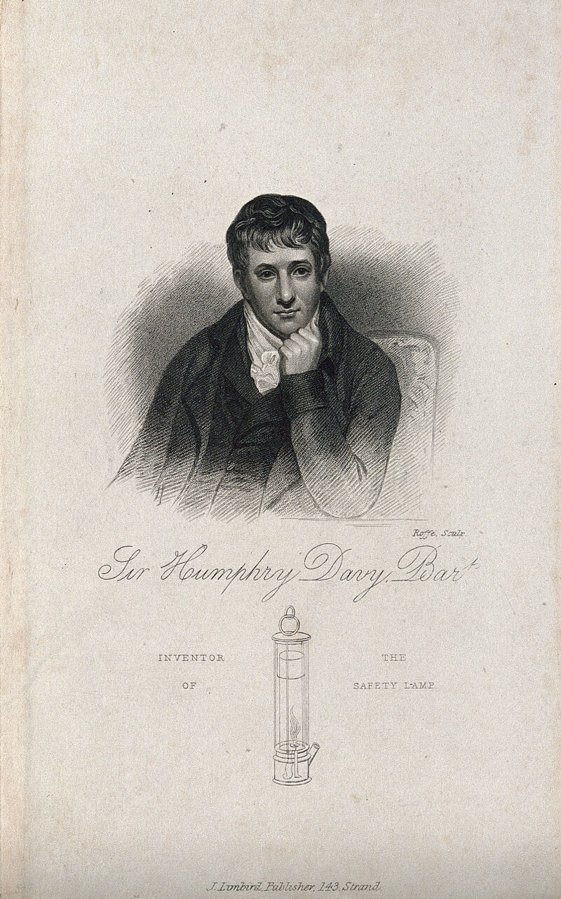 Sir Humphry Davy. Stipple engraving by Roffe after H. Howard., by Henry Howard