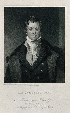 Sir Humphry Davy. Stipple engraving by W. H. Worthington, 1831, after Sir T. Lawrence, 1810/11.