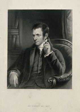 Sir Humphry Davy. Stipple engraving by S. Freeman after J. Lonsdale, 1822.
