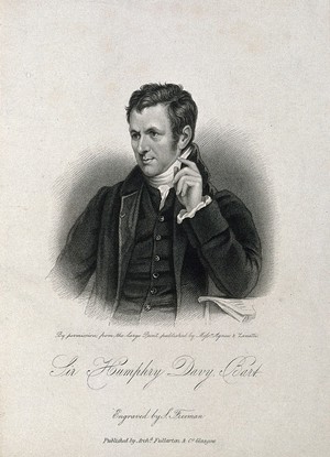 view Sir Humphry Davy. Stipple engraving by W. Holl.