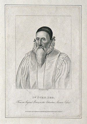 view John Dee. Stipple engraving by R. Cooper.