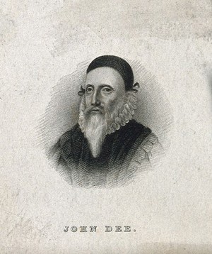 view John Dee. Stipple engraving.