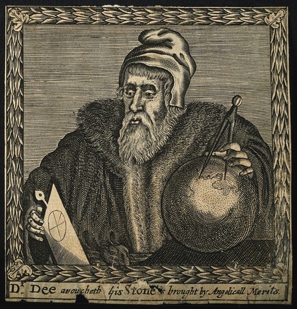 John Dee. Line engraving by F. Cleyn, 1658.