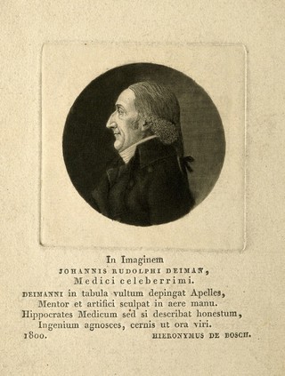 Johann Rudolph Deiman. Aquatint attributed to E. Quenedey, 1800.
